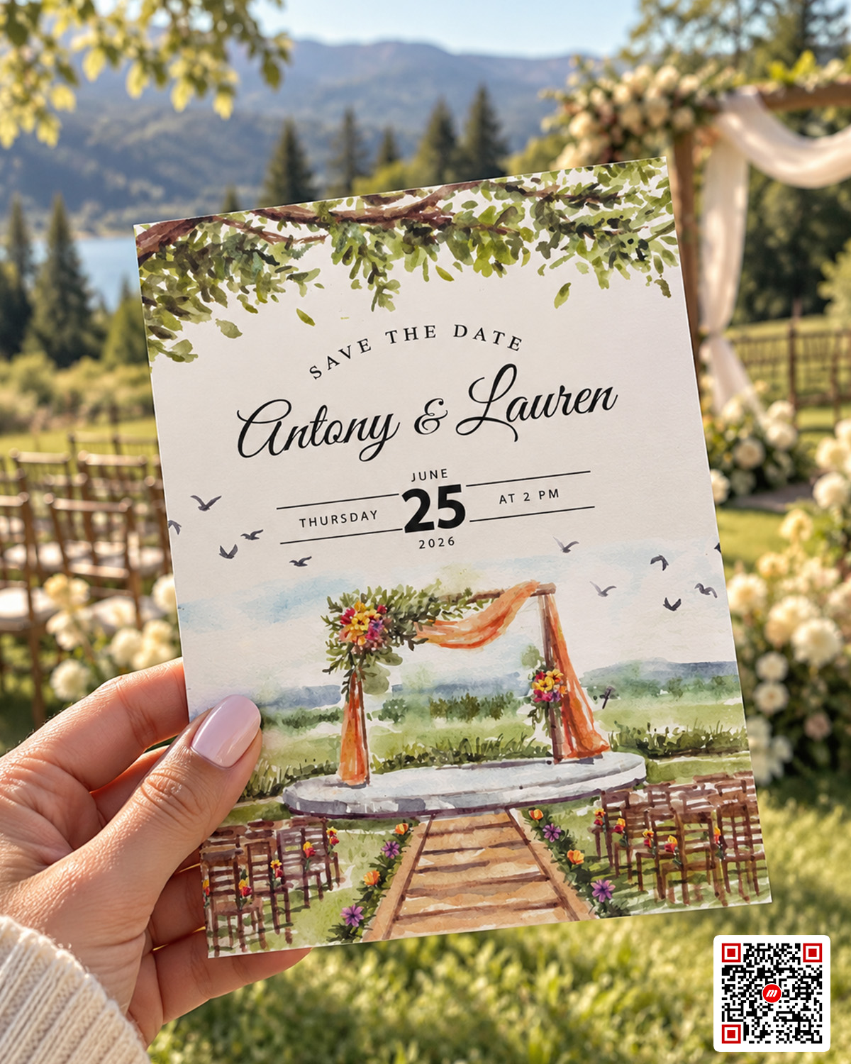 Greeting card that plays a video when scanned with Magoo